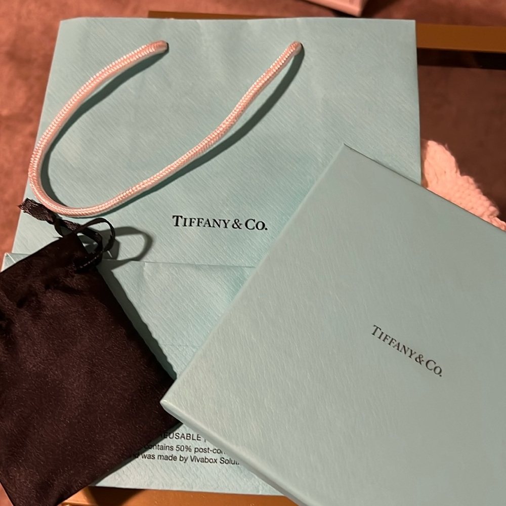 Tiffany box/bag bundle. Includes box, bag, and a small black pouch. EUC.